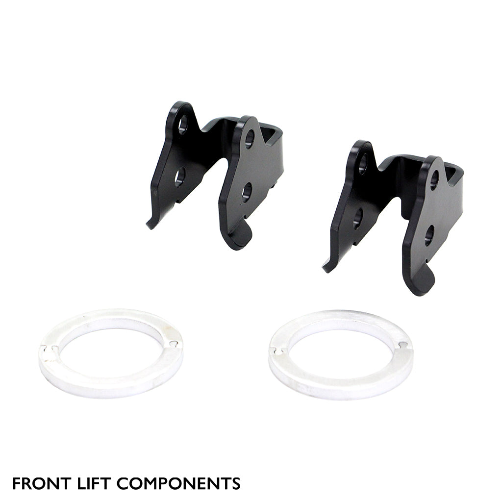 Front components of the PERFEX 1.5" lift kit for CFMOTO CForce 400, 400 Touring and 500.