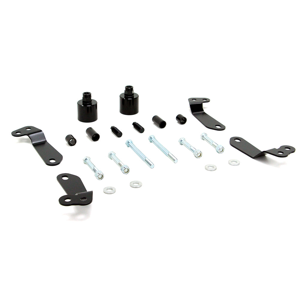 Angled view of PERFEX 1.5" lift kit for Polaris Sportsman 400-800.
