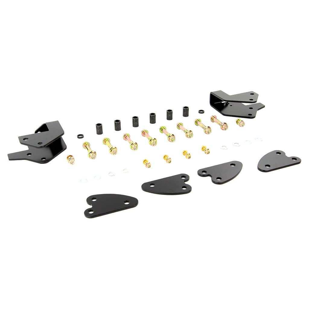 Angled view of PERFEX 2" lift kit for Polaris Brutus & Gravely Jsv 3000/4000.