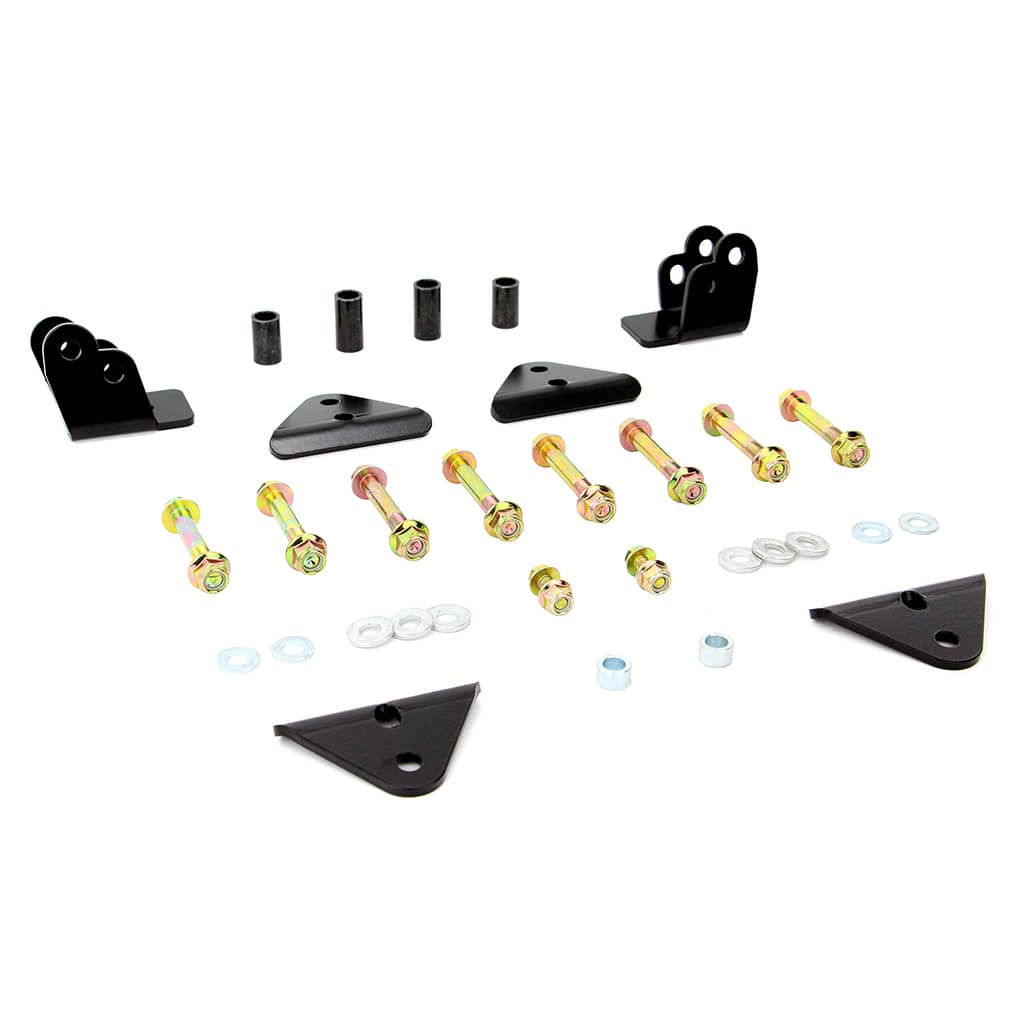Angled view of PERFEX 2" lift kit for Polaris RZR 570.