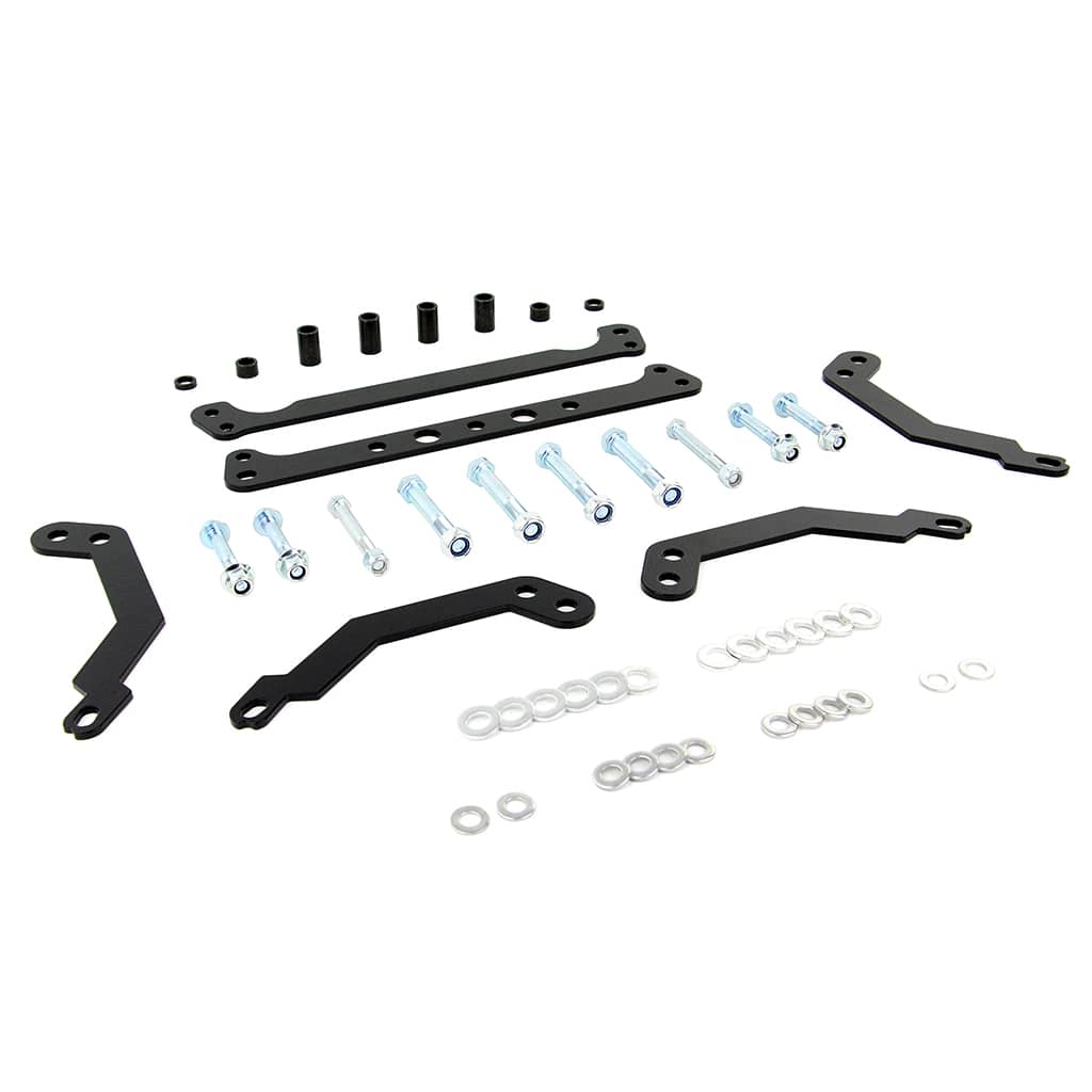 Angled view of PERFEX 2" lift kit for Polaris RZR XP 900.