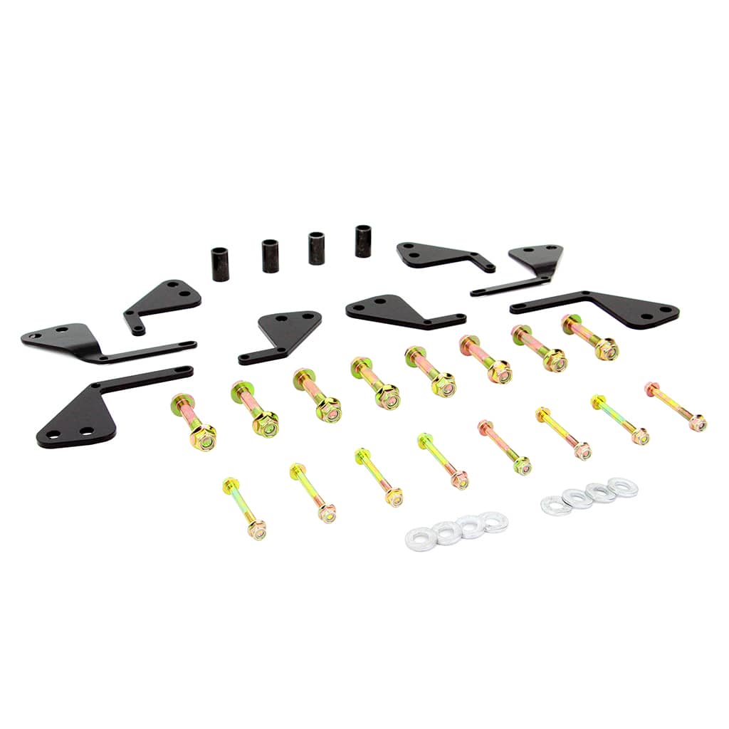 Angled view of PERFEX 2" lift kit for Suzuki KingQuad 400.