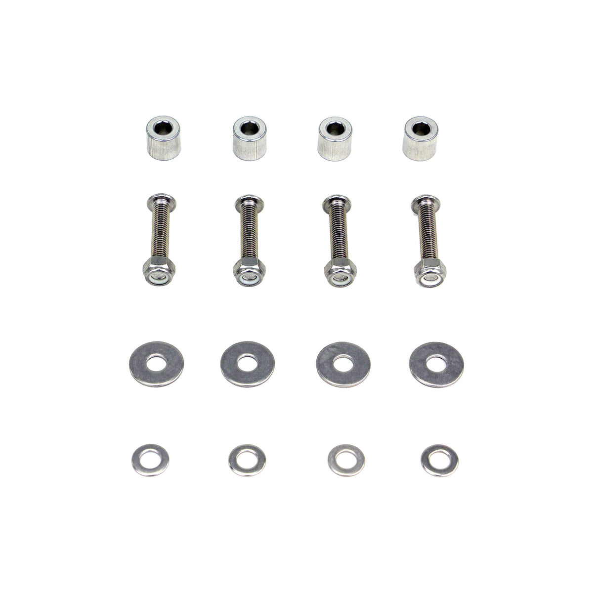 Stainless steel hardware included with PERFEX oversized foot pegs for Can-Am Outlander G2 650-1000R (2012-2024), ensuring secure and easy installation.