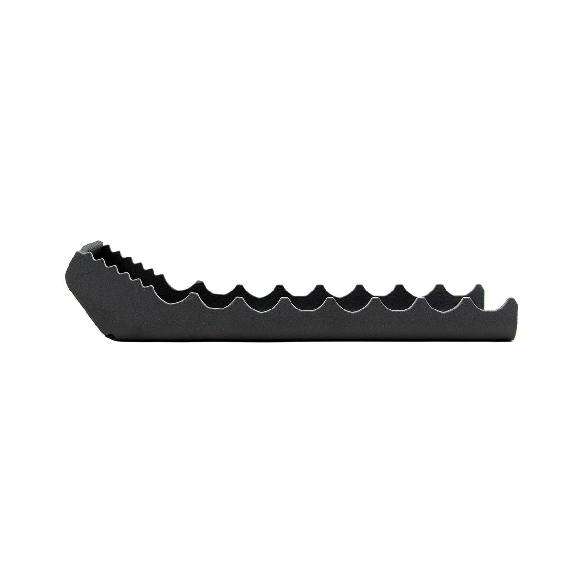 Side view of PERFEX oversized ATV foot peg for Honda Foreman and Rubicon 500/520, highlighting the rugged 3-inch wide design for improved stability.