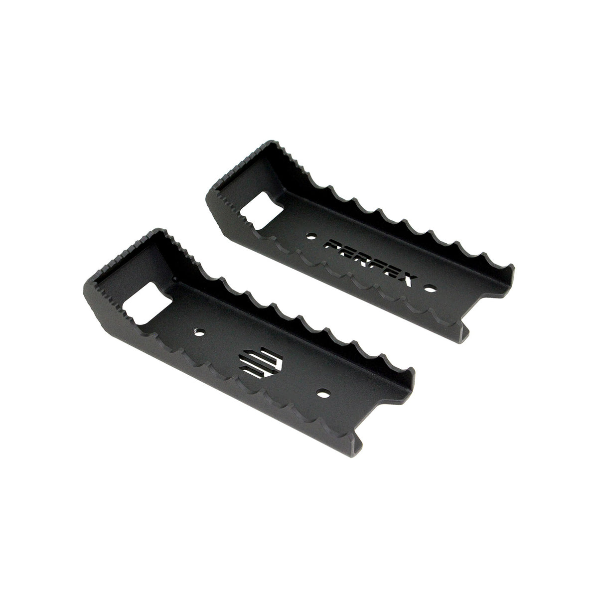 Kawasaki Brute Force 650/750 oversized ATV foot pegs by PERFEX, providing unmatched comfort and performance, presented on white background.
