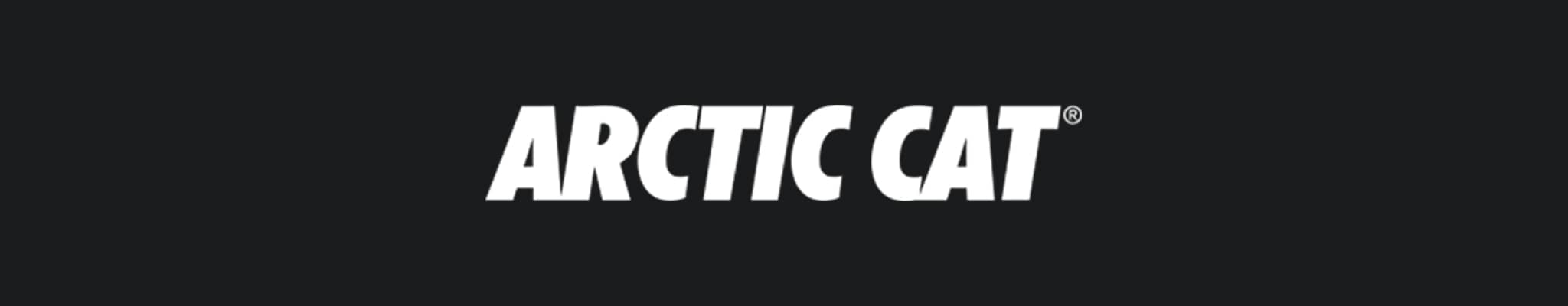 The words 'ARCTIC CAT' in white on a black background, featured on the Perfex website.
