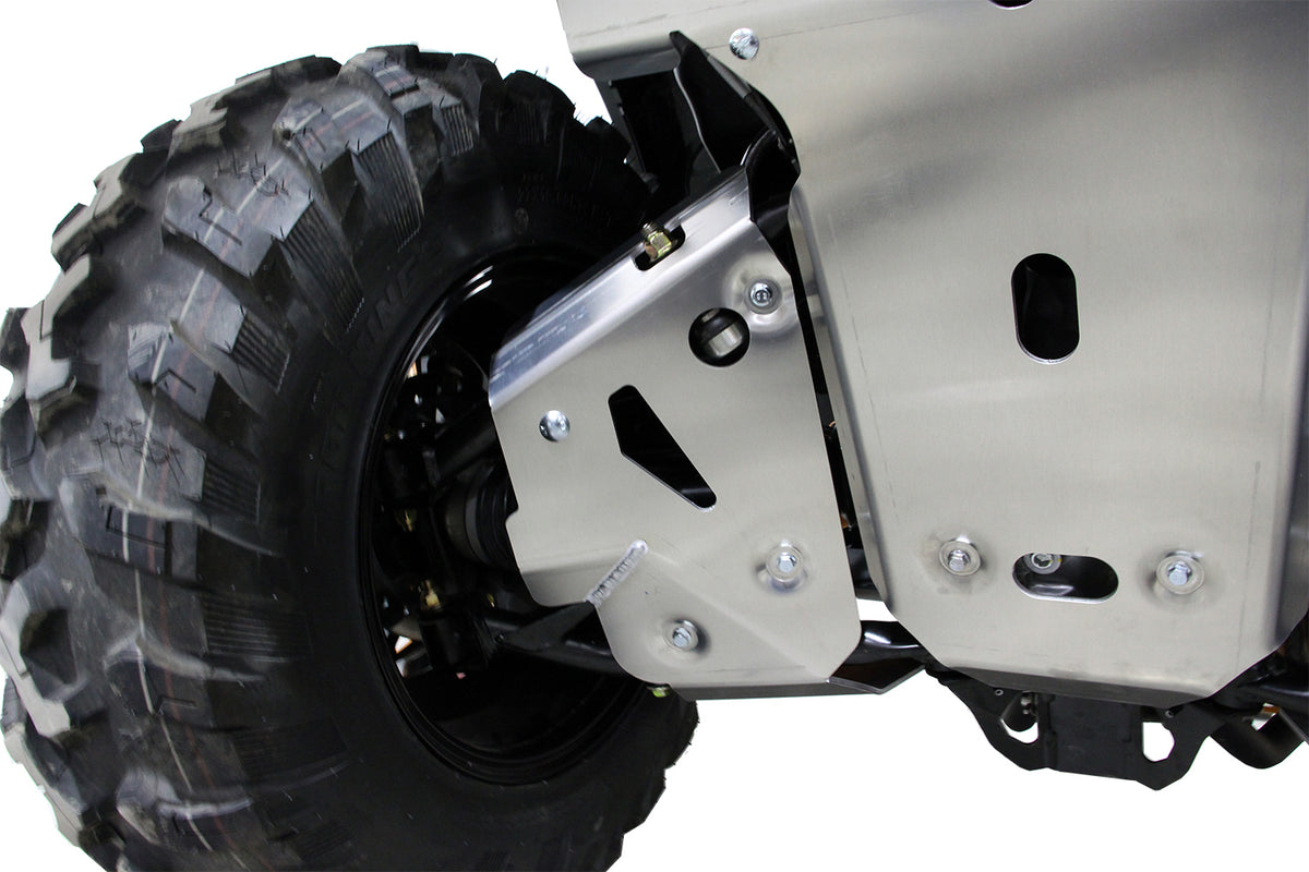 2025+ Can-Am Outlander G3 850 and 1000R, with PERFEX™ 3/16" Aluminum Right Rear A-Arm Guard. Heavy-duty ATV suspension protection for off-road riding.