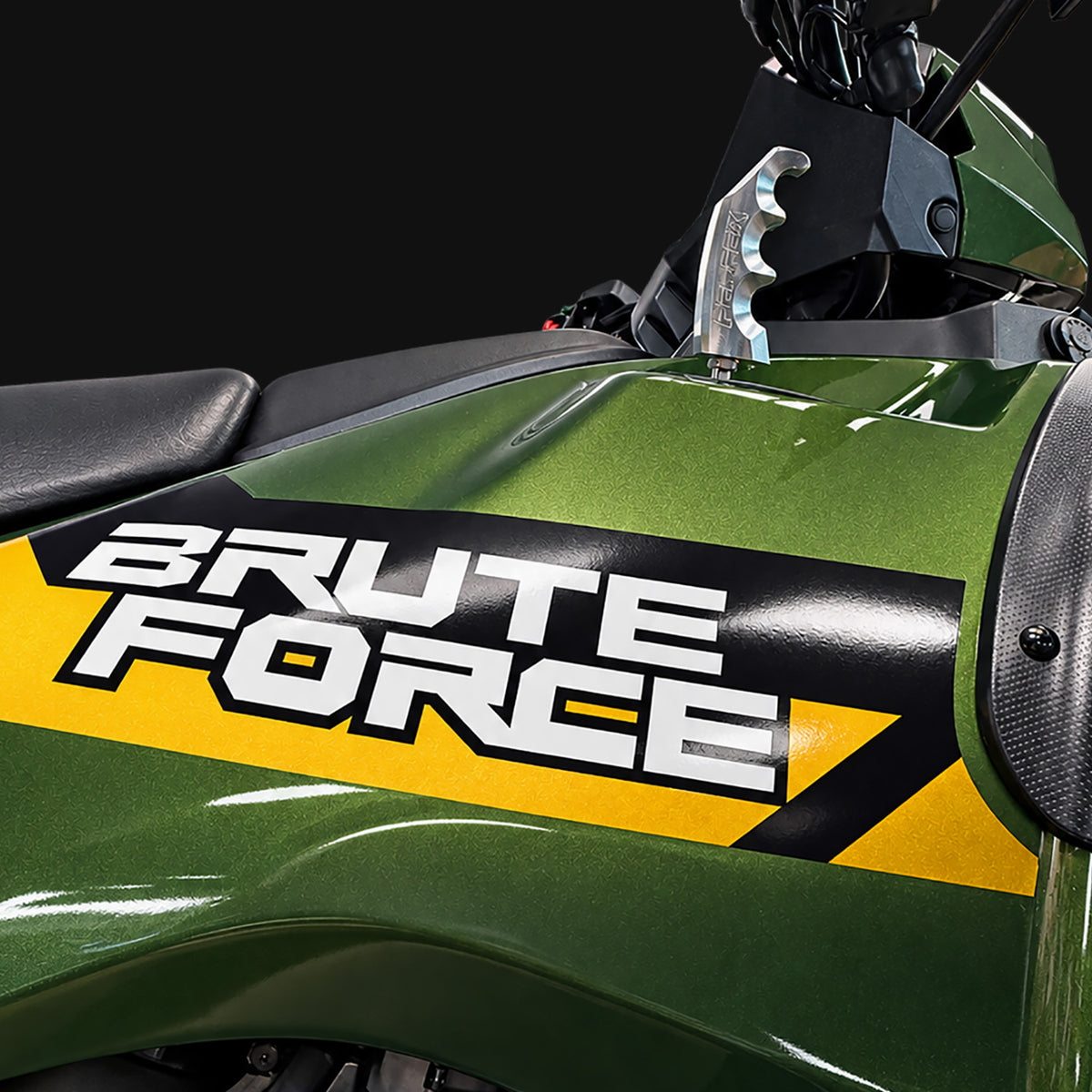 Kawasaki Brute Force 750 ATV equipped with PERFEX billet aluminum shift knob.