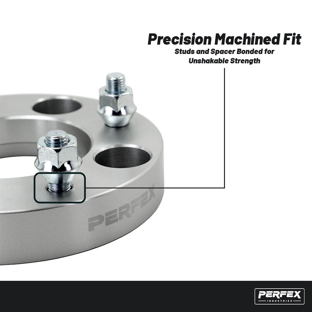 PERFEX 4x115 ATV and UTV wheel spacers with precision machined fit and bonded wheel studs, designed for maximum strength and secure installation.