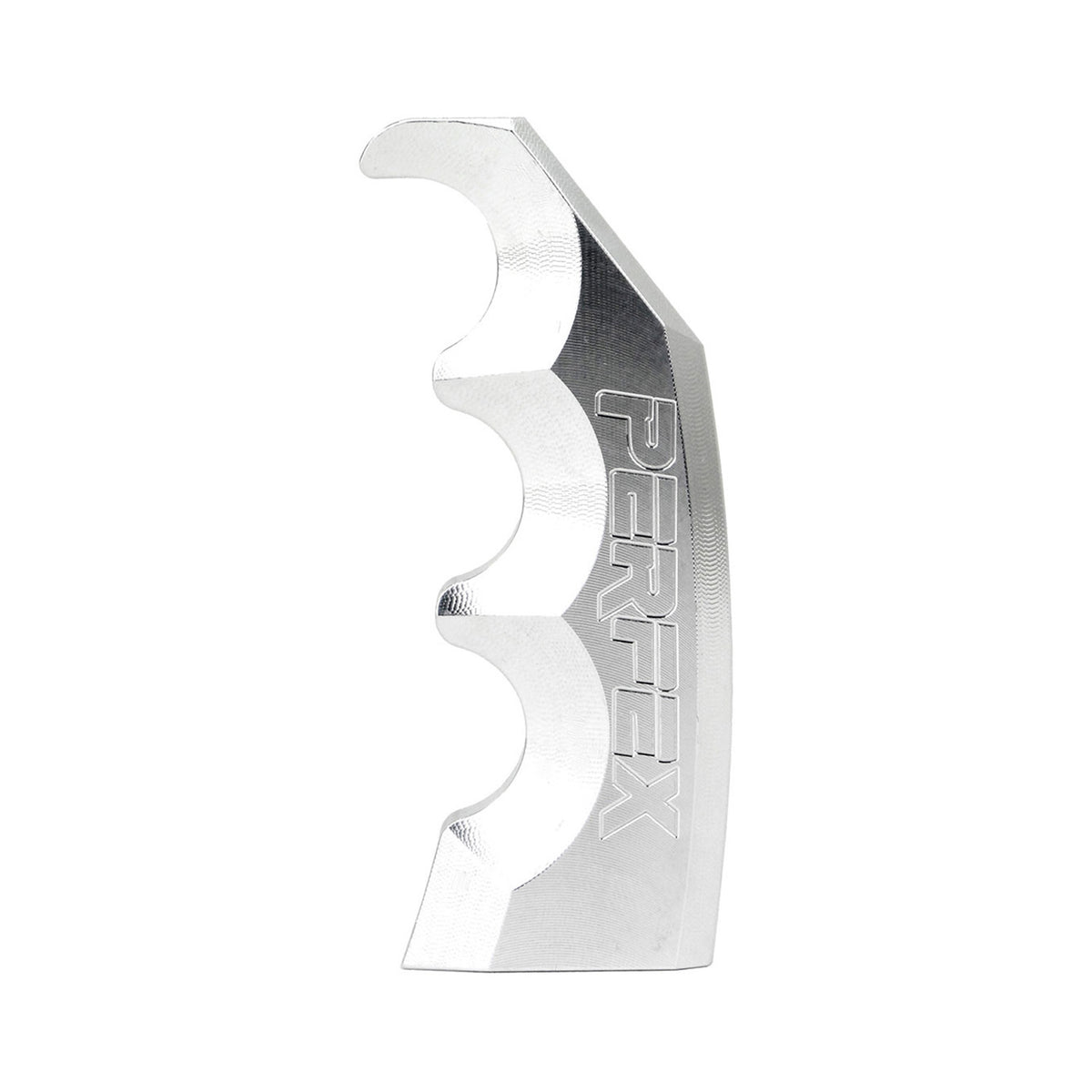 PERFEX silver raw billet aluminum ATV shift knob.