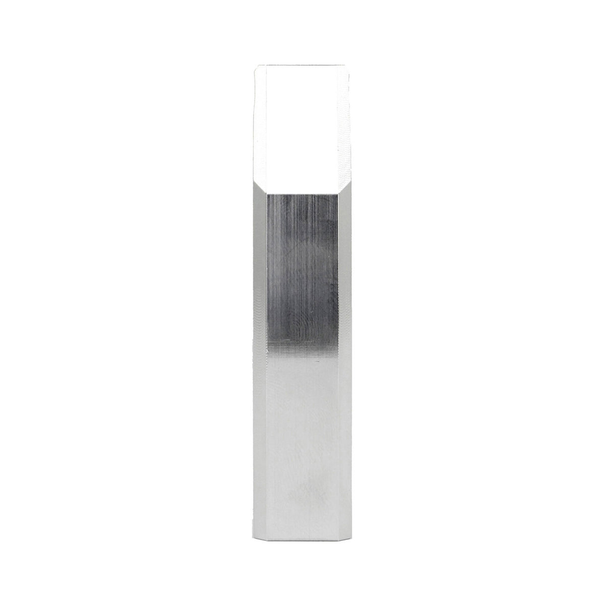 Side view of PERFEX silver gear shift knob for Yamaha Grizzly and Kodiak.