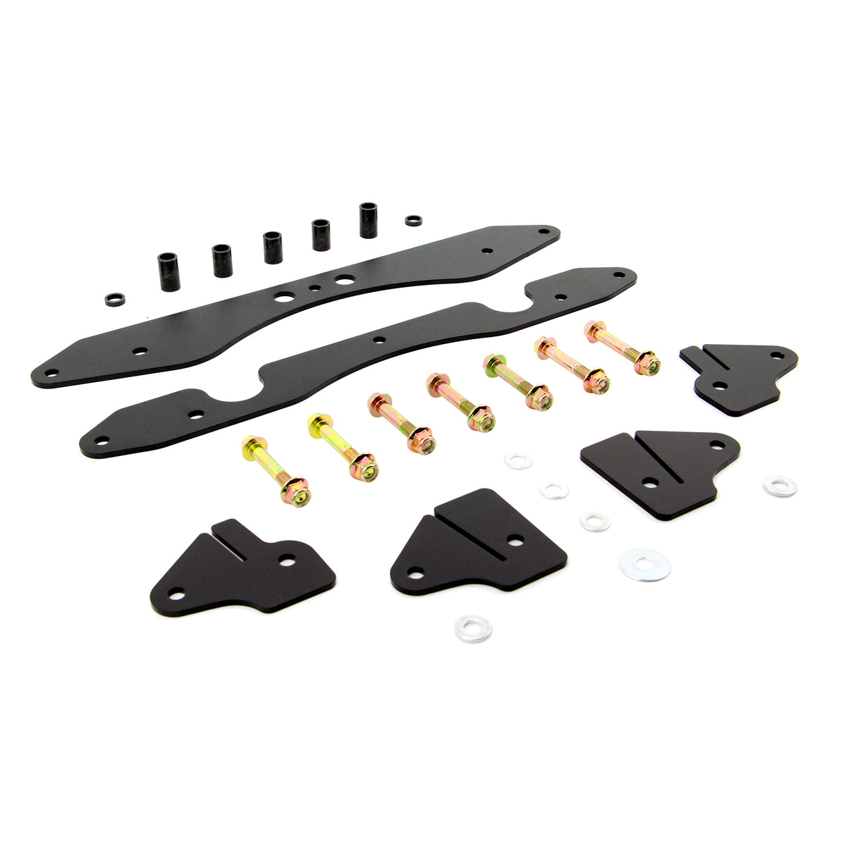 Angled view of PERFEX 1.5" lift kit for Polaris RZR 900 Trail 50".