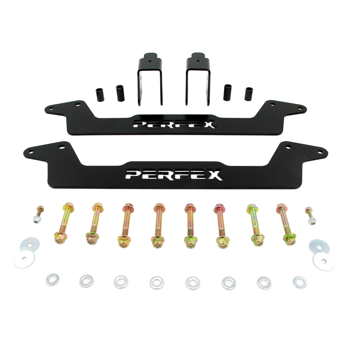 PERFEX 2.5" lift kit for CFMOTO UForce 600 with brackets and mounting hardware.