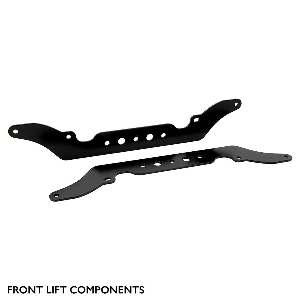 Front components of PERFEX 2" lift kit for Polaris RZR 570 S.