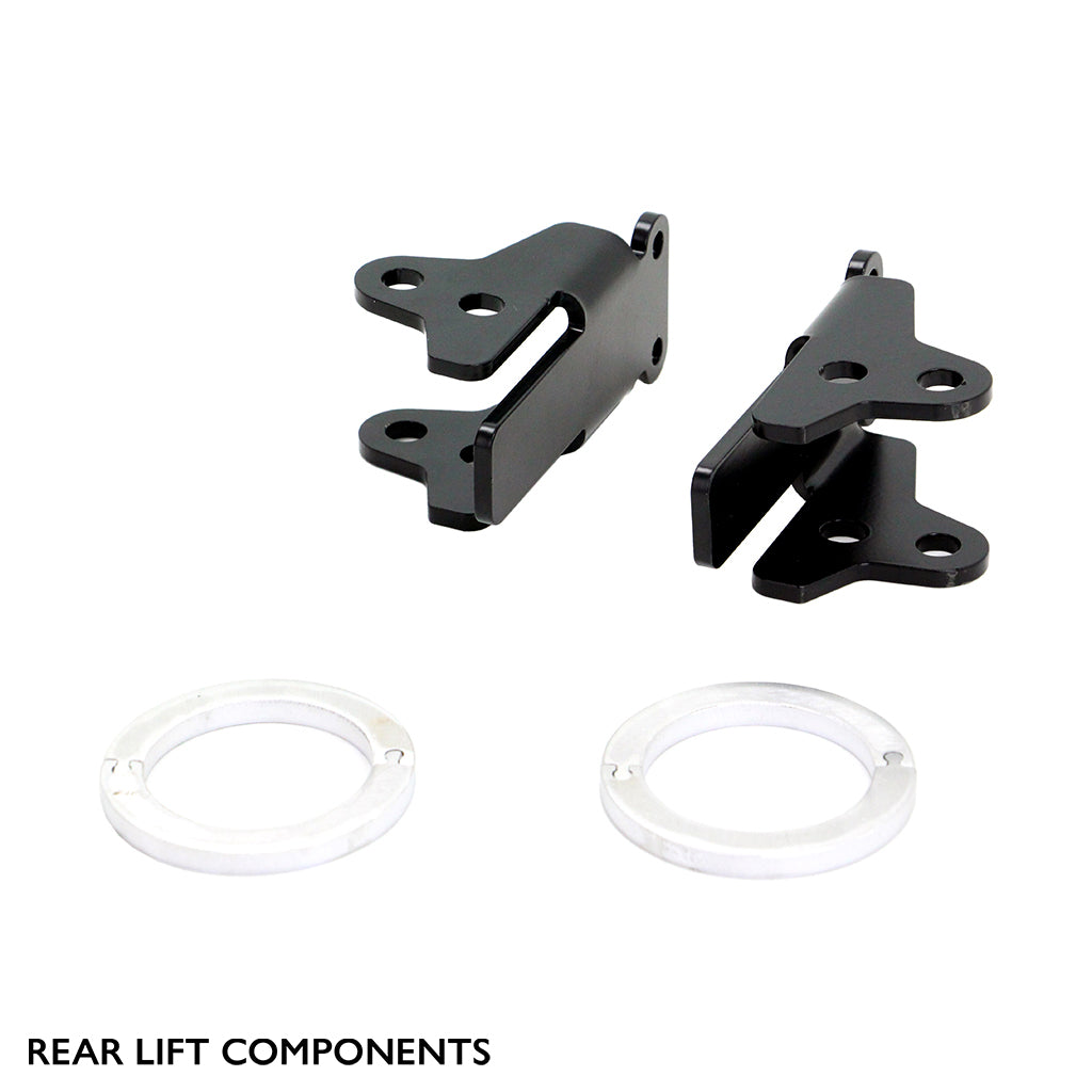 Rear components of the PERFEX 1.5" lift kit for CFMOTO CForce 400, 400 Touring and 500.
