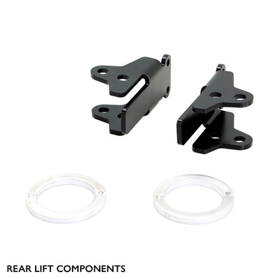 Rear components of the PERFEX 1.5" lift kit for CFMOTO CForce 400, 400 Touring and 500.