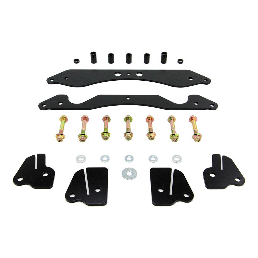 Complete PERFEX 2-inch lift kit for Polaris RZR Trail 900 with brackets and installation hardware.