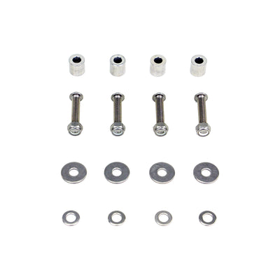 Stainless steel installation hardware included with PERFEX oversized foot pegs for Yamaha Kodiak 450 (2018+), ensuring secure and hassle-free mounting.