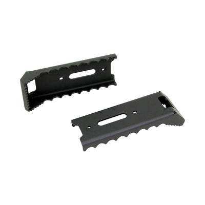Durable PERFEX oversized ATV foot pegs for Honda Foreman and Rubicon models, offering superior grip and stability, displayed on clean white background.