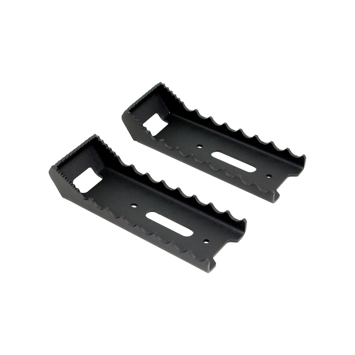 Honda Foreman and Rubicon 500/520 oversized ATV foot pegs by PERFEX, designed for maximum comfort and performance, presented on white background.