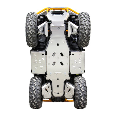 2025+ Can-Am Outlander Gen3 850/1000R with PERFEX™ 3/16" Aluminum Full Skid Plate Kit. Heavy-duty ATV underbody protection for extreme off-road riding.