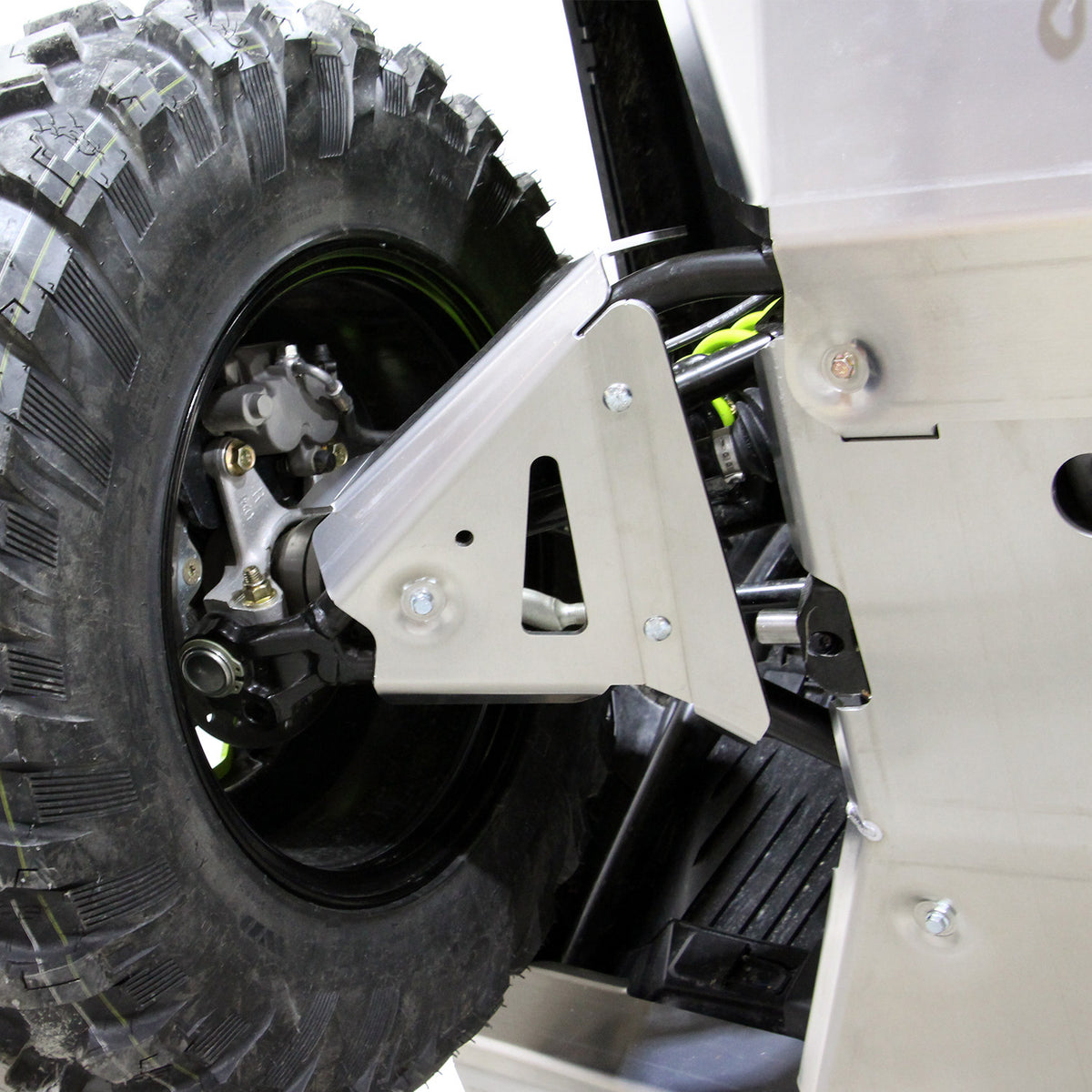 2025+ Can-Am Outlander G3 MAX 850 and 1000R, with PERFEX™ 3/16" Aluminum Right Front A-Arm Guard. Heavy-duty ATV suspension protection for off-road riding.