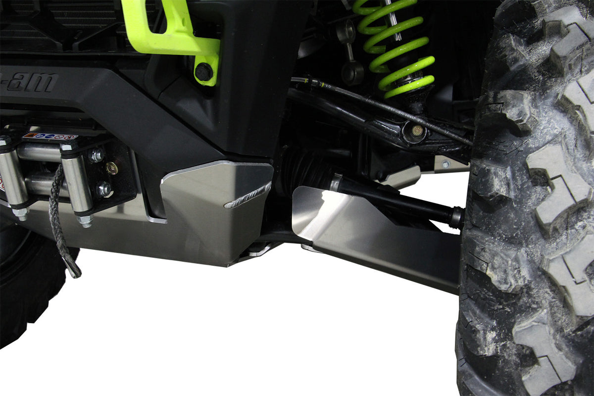 2025 Can-Am Outlander MAX 1000R XT-P featuring PERFEX™ 3/16" Aluminum Front Bash Plate. High-strength ATV skid plate for off-road adventures.