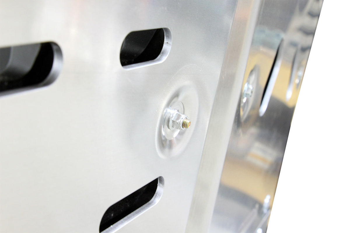2025+ Can-Am Outlander MAX 1000R Limited with PERFEX™ 3/16" Aluminum Skid Plates. Precision recessed holes for secure ATV skid plate installation.