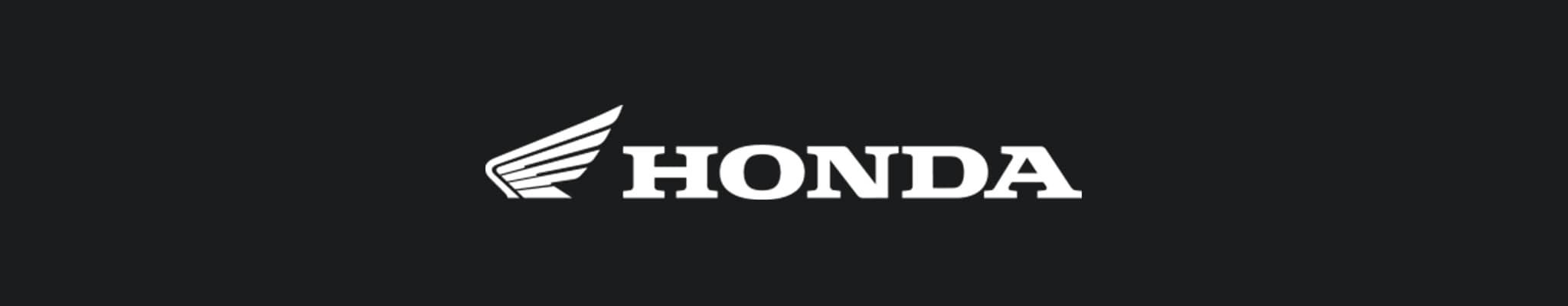 The Honda logo in white on a black background, featured alongside the text on the Perfex website.