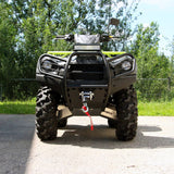 PERFEX Industries aluminum skid plate 3/16" installed on a 2023 Kawasaki Brute Force 750, providing ultimate protection for ATV off-road adventures, built to last.