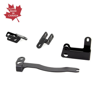 Robust lift-kit set for Honda ATV, shown from the front, emphasizing the durability and high-quality components, including the Canadian-made bracket, for an optimal off-road experience.