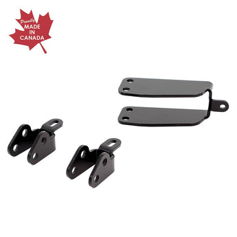 Robust lift-kit set for Honda ATV, shown from the front, emphasizing the durability and high-quality components, including the Canadian-made bracket, for an optimal off-road experience.