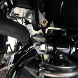 PERFEX Industries 2-inch lift brackets installed on a 2023 Kawasaki Brute Force 750, showcasing enhanced ATV height and off-road capability, built for durability and performance.