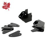 Robust lift-kit set for Polaris Brutus & Gravely Jsv 3000/4000 UTV, shown from the front, emphasizing the durability and high-quality components, including the Canadian-made bracket, for an optimal off-road experience, brought to you by PERFEX.