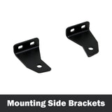 Heavy-duty mounting side brackets included with every PERFEX dual row LED light bar for ATV, UTV, and 4x4 lighting, built to last with high-quality construction.