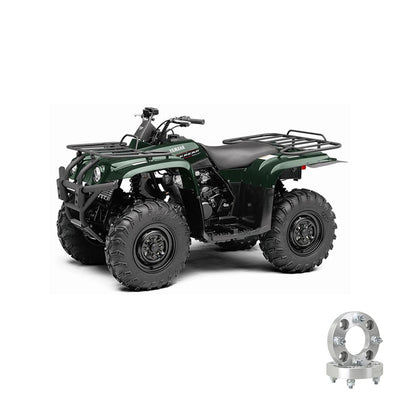 PERFEX™ aluminum wheel spacers for Yamaha Big Bear 350 and 400. High-performance 6061-T6 aluminum spacers with 4x110 bolt pattern and M10-1.25 studs.