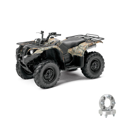 PERFEX™ aluminum wheel spacers for Yamaha Grizzly 350, 400, and 450. High-performance 6061-T6 aluminum spacers with 4x110 bolt pattern and M10-1.25 studs.