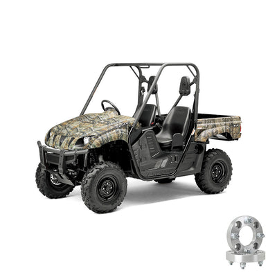 PERFEX™ aluminum wheel spacers for Yamaha Rhino 450, 660, and 700. High-performance 6061-T6 aluminum with 4x110 bolt pattern and M10-1.25 studs, built for rugged off-road use.