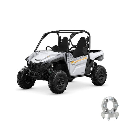 PERFEX™ aluminum wheel spacers for Yamaha Wolverine X2/X4 850 and X2 1000. High-performance 6061-T6 aluminum with 4x110 bolt pattern and M12-1.25 studs, built for rugged off-road adventures.