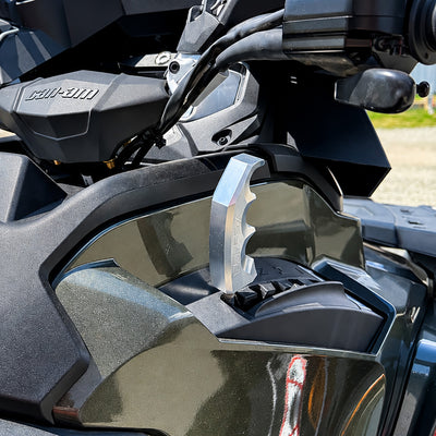 PERFEX billet aluminum shift knob installed on Can-Am Outlander Max 6x6 G2 XT 1000R ATV.