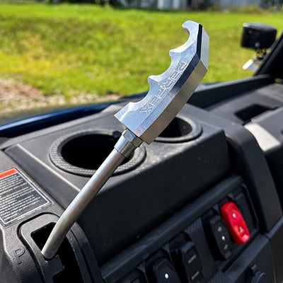 PERFEX billet aluminum shift knob installed on CFMOTO UForce 800 XL UTV.