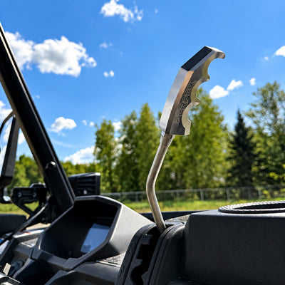 CFMOTO UForce 800 XL gear shifter with PERFEX billet aluminum shift knob.