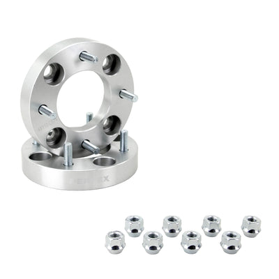 PERFEX aluminum wheel spacers (sold in pairs), 4x110 bolt pattern, 1-inch thick (25.4mm), with included lug nuts. Compatible with most Honda, Suzuki, Yamaha ATVs, CFMoto CForce/UForce/ZForce, and all Segway models.