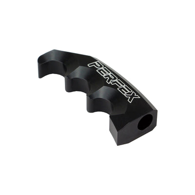 PERFEX custom black billet shift knob for Yamaha Grizzly and Kodiak ATVs.
