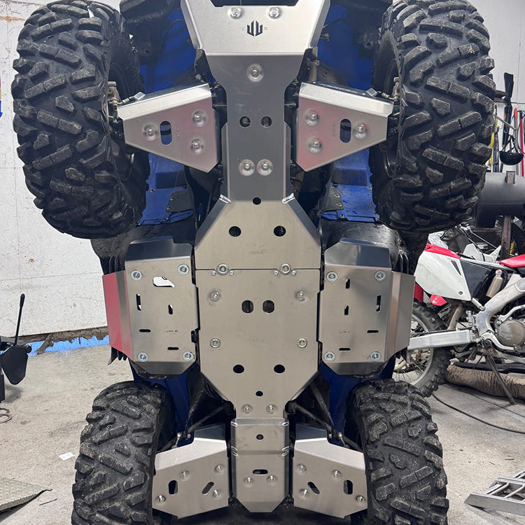 Kawasaki Brute Force 750 in British Columbia, Canada with PERFEX full aluminum skid plate kit installed.