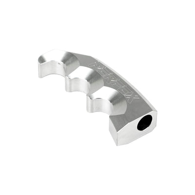 Silver PERFEX 6061-T6 billet shifter knob for Yamaha Grizzly and Kodiak.