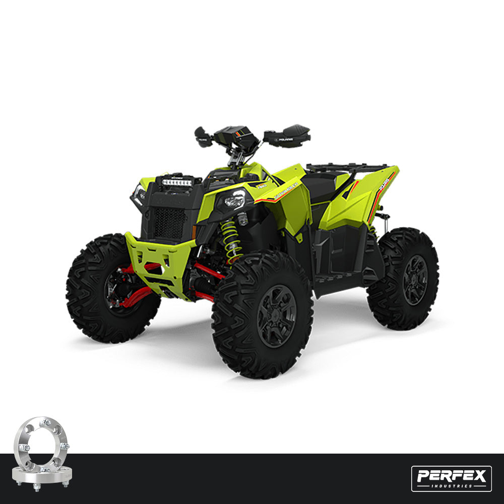 PERFEX Aluminum Wheel Spacers for Polaris Scrambler 850 and XP 1000 ATV Models.