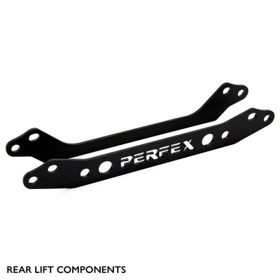 Rear components of PERFEX 1.5" lift kit for CFMOTO CForce 400/500S & 400 2 UP.
