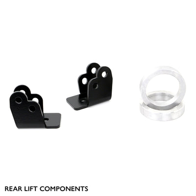 Rear components of PERFEX 2" lift kit for Polaris RZR 570 S.