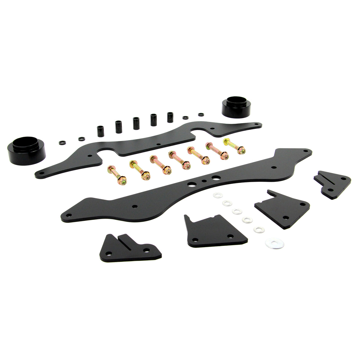Angled view of PERFEX 2.5" lift kit for Polaris RZR 900/1000 S & 4-Seat 60".